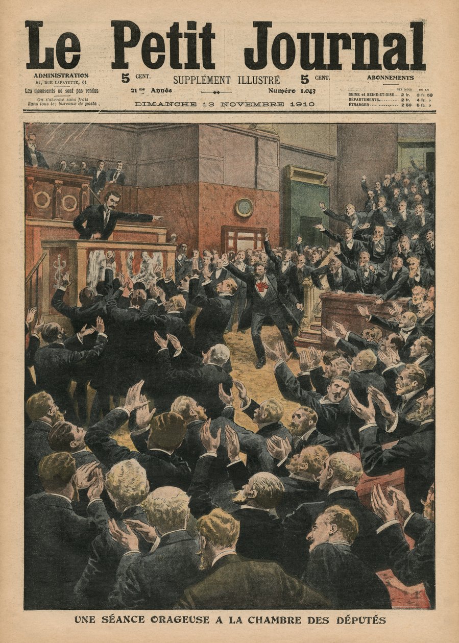 Une session orageuse à la Chambre des députés, illustration de 