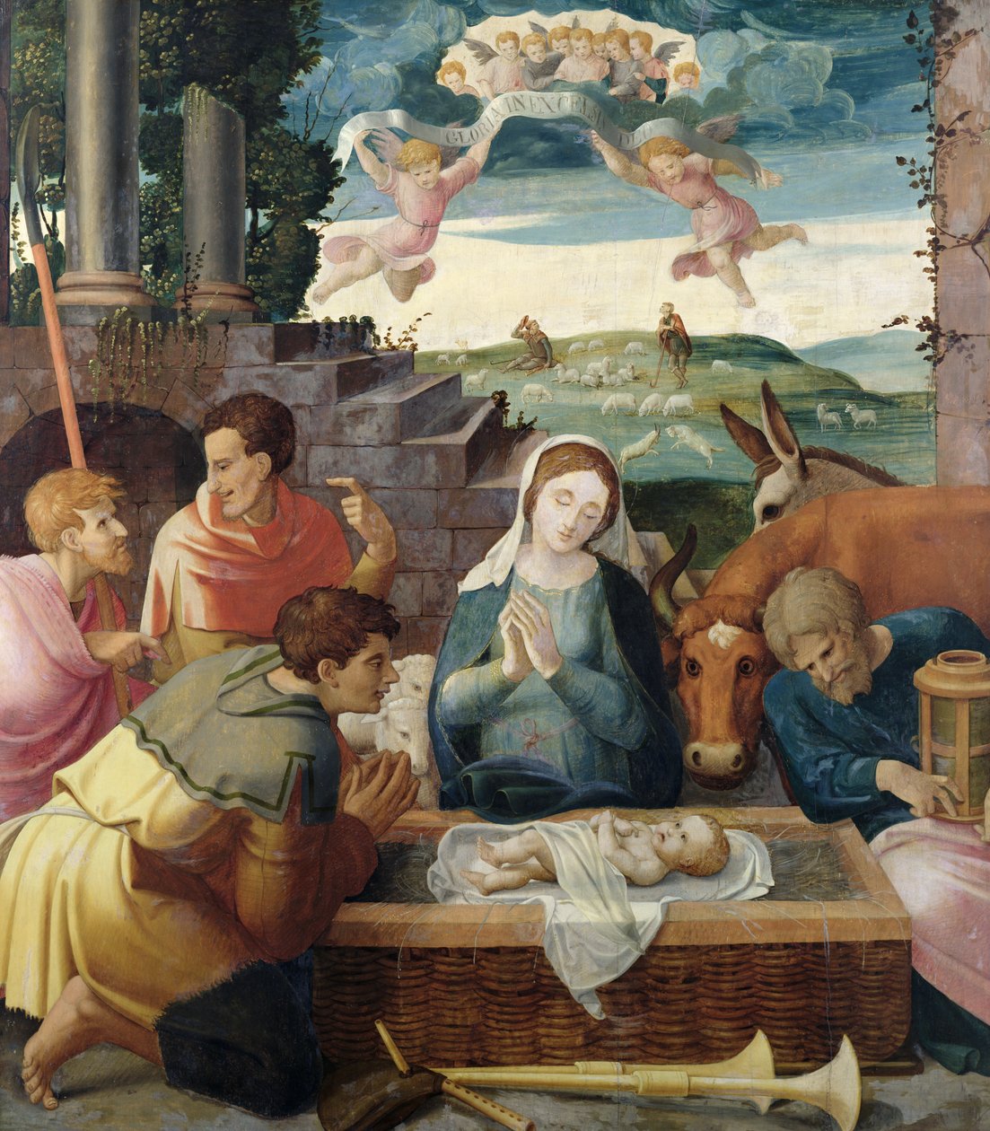 Adoration des bergers, école de Champagne, vers 1520-30 - French School