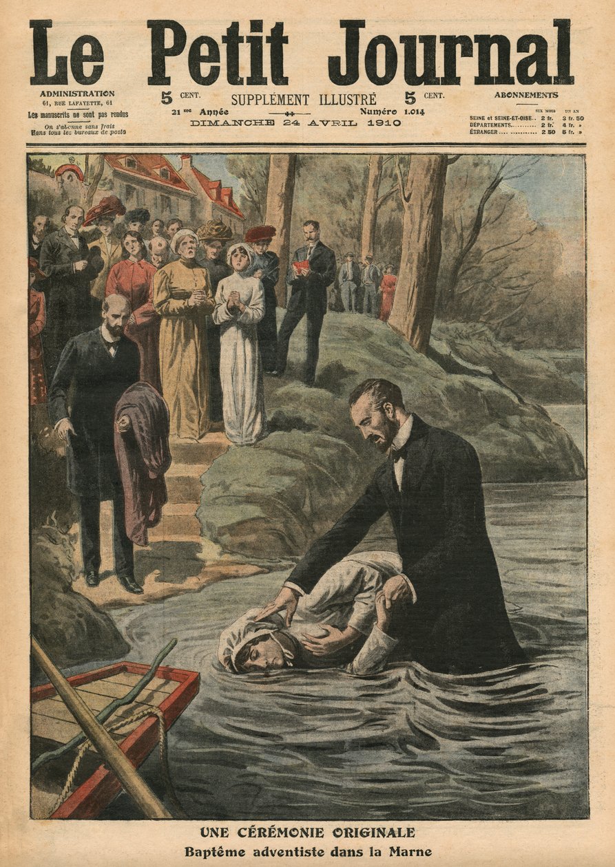 Une cérémonie inhabituelle, un baptême adventiste dans la Marne, illustration de 
