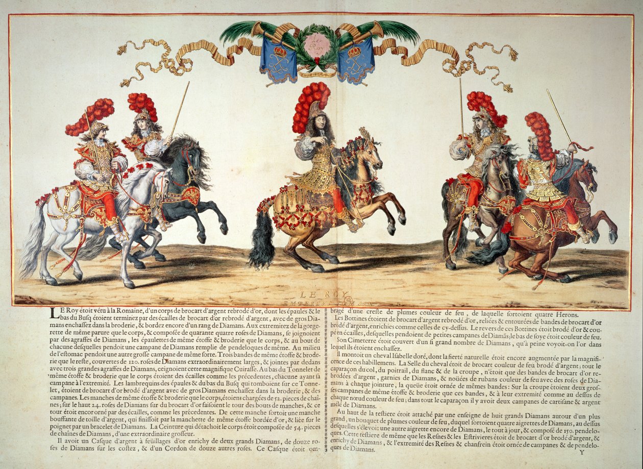 Carrousel exécuté par Louis XIV (1638-1715) devant les Tuileries, 5 juin 1662 - French School
