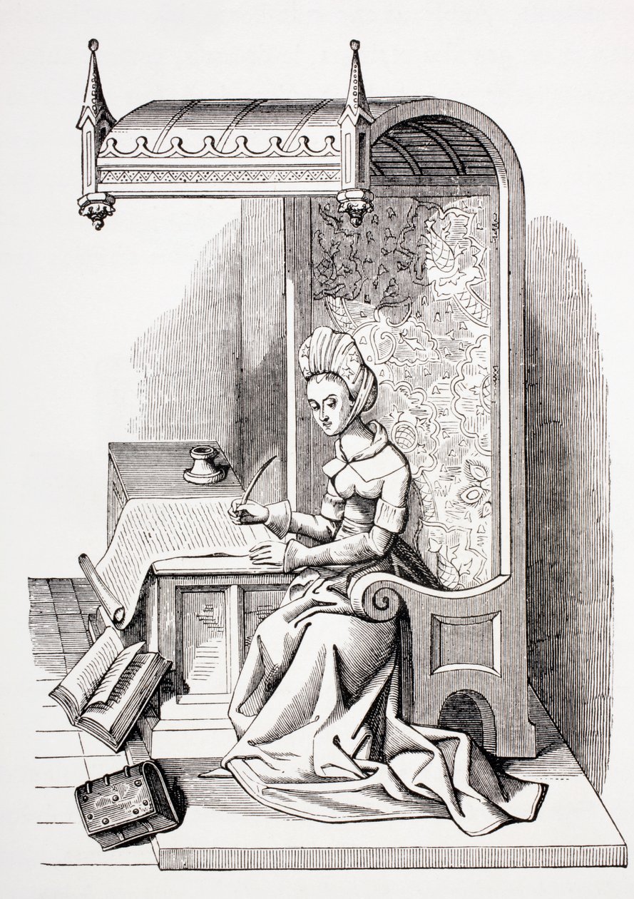 Christine de Pisan, 1873 - French School