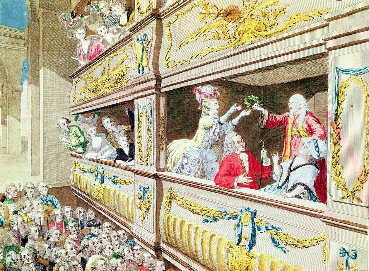 Couronnement de Voltaire au Théâtre-Français, 1778 - French School