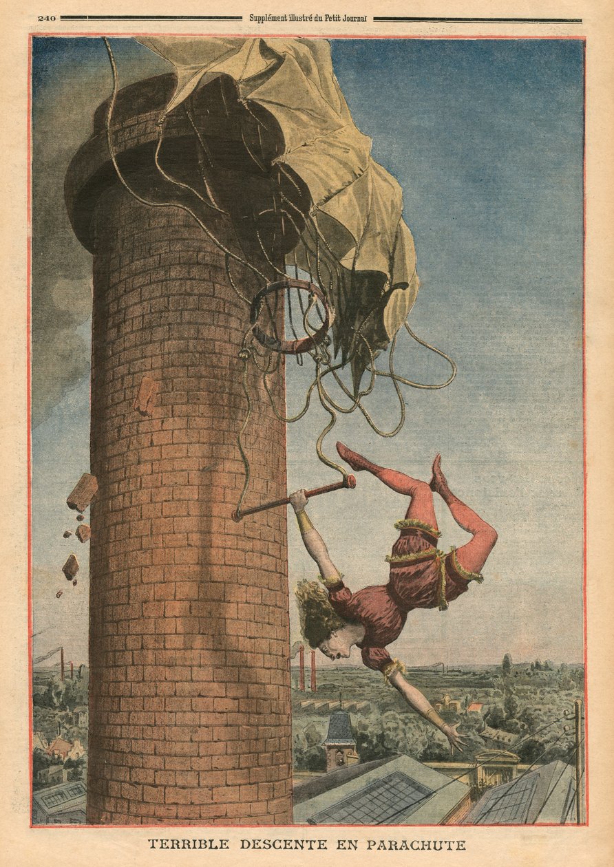 Chute de parachute épouvantable, Viola Spencer, illustration de 
