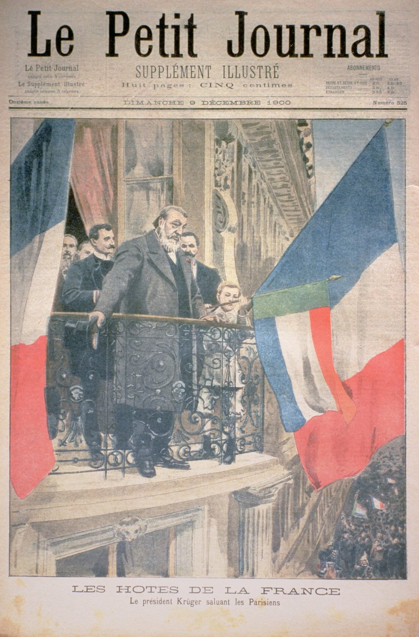 Hôtes français : le président Kruger salue les Parisiens, couverture de Le Petit Journal, 9 décembre 1900 - French School
