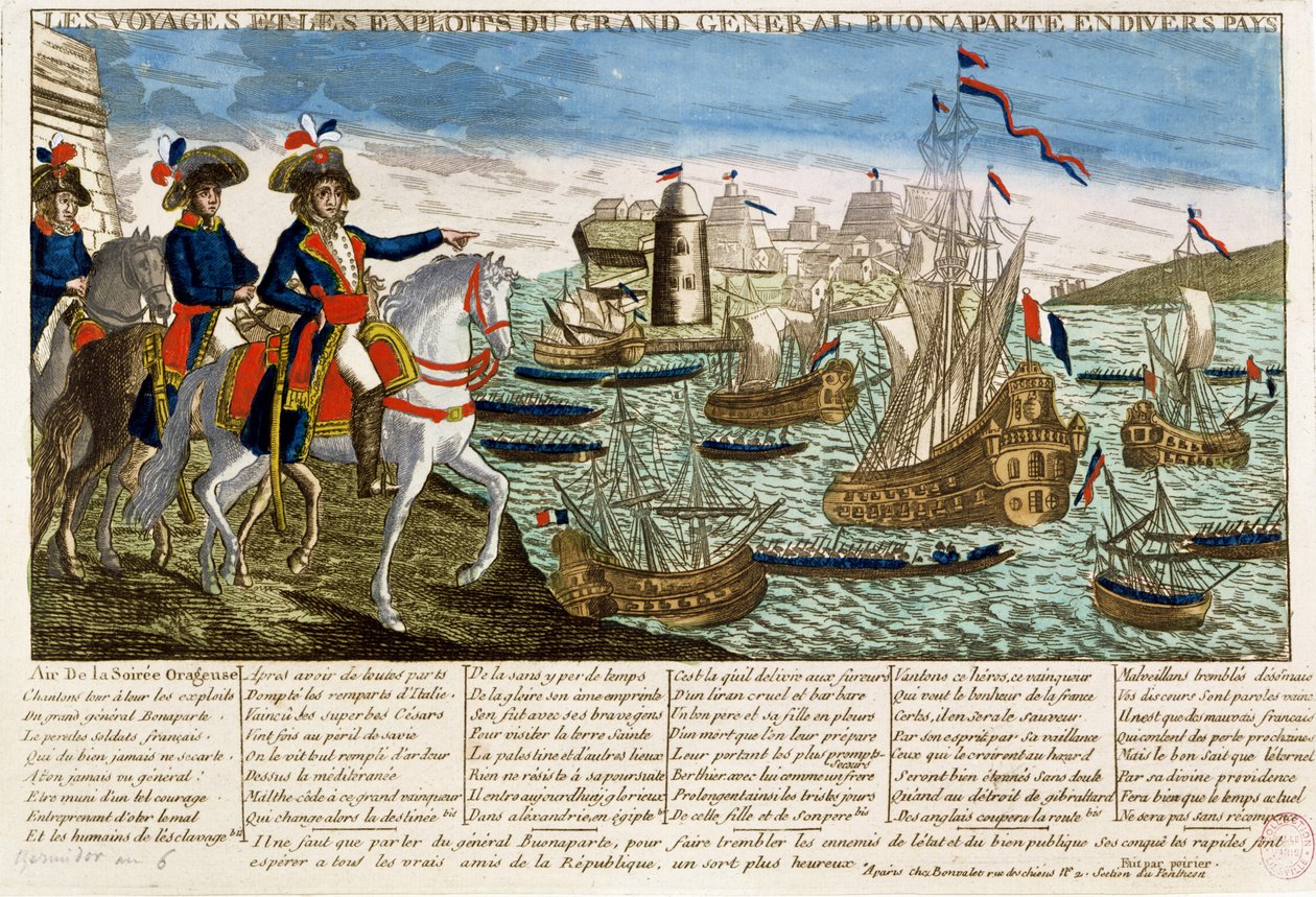 Voyages et exploits du général Bonaparte (1769-1821) 1798 - French School