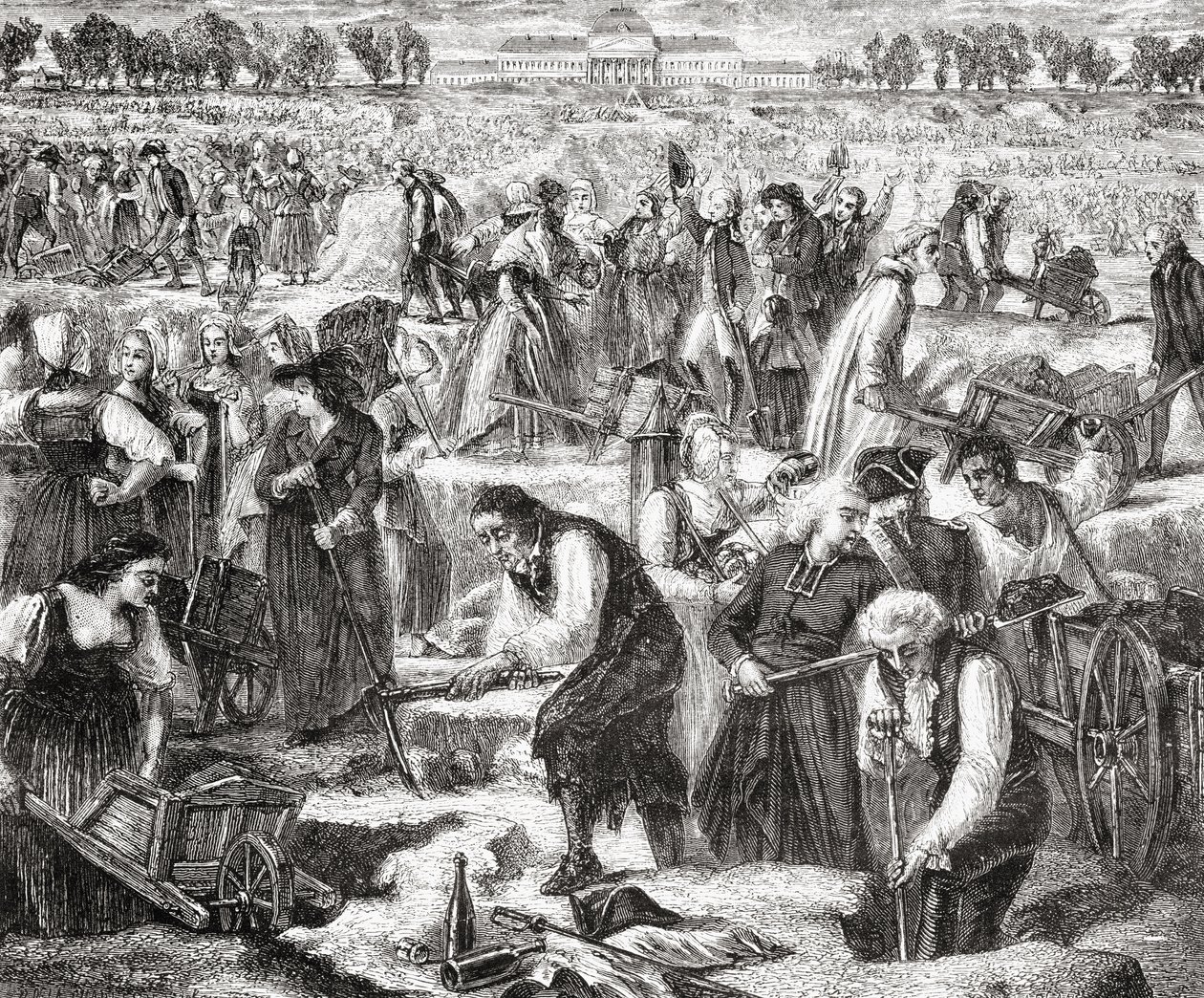 Travailleurs dans le Champ de Mars - French School