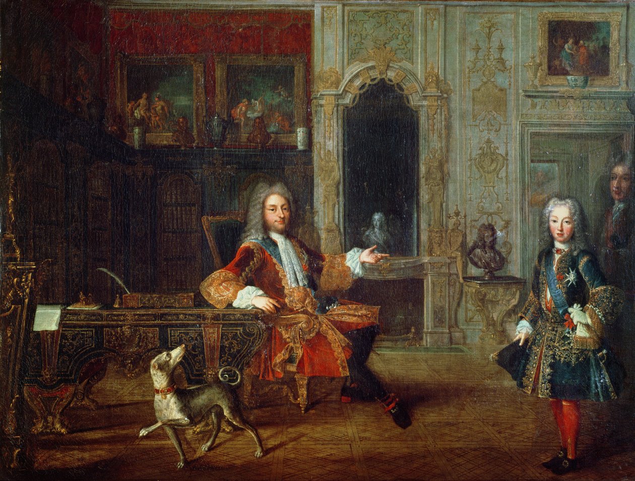 Louis XV (1710-74) et le Régent, Philippe II (1674-1723) Duc d
