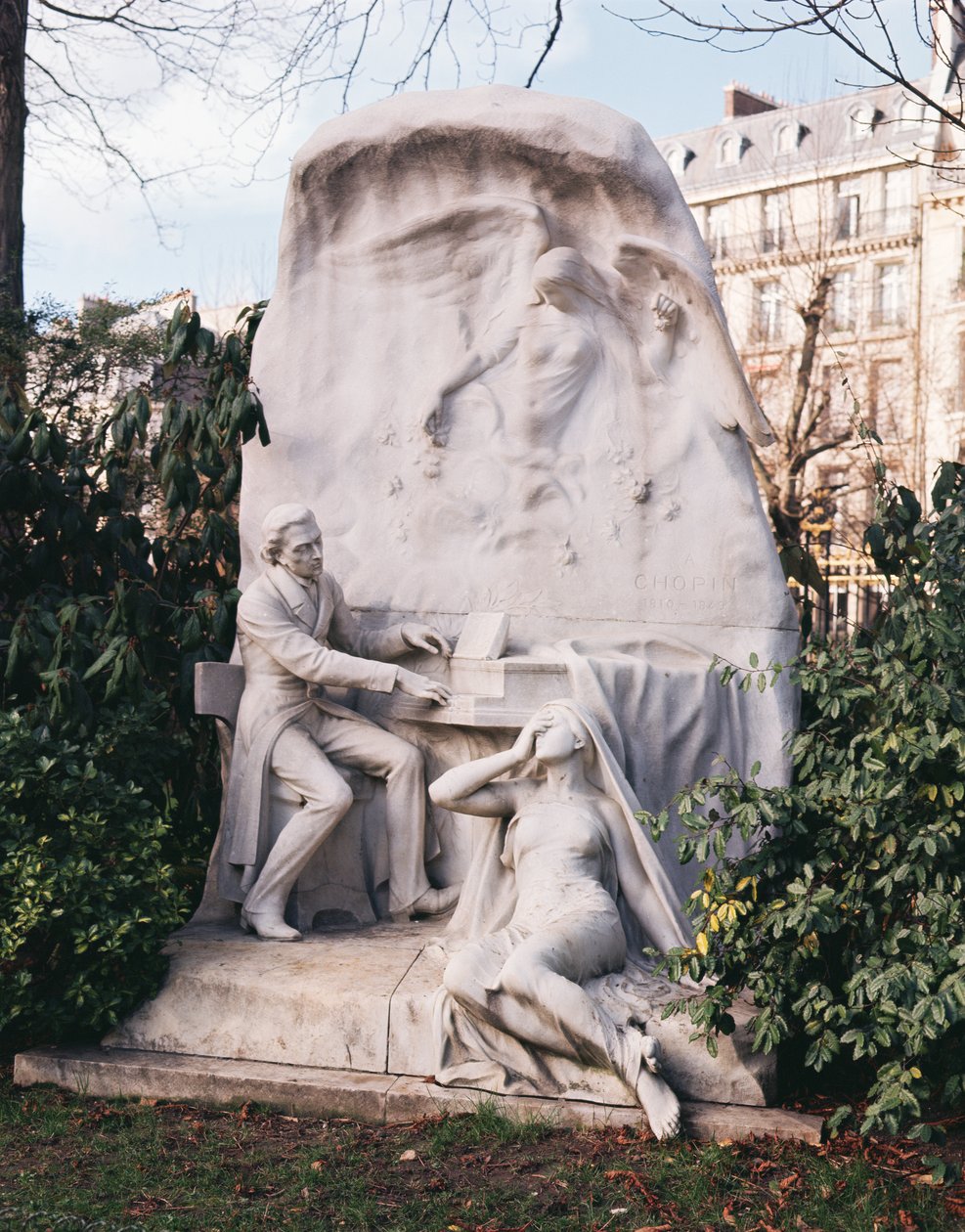 Monument à Frédéric Chopin (1810-49) (marbre) - French School