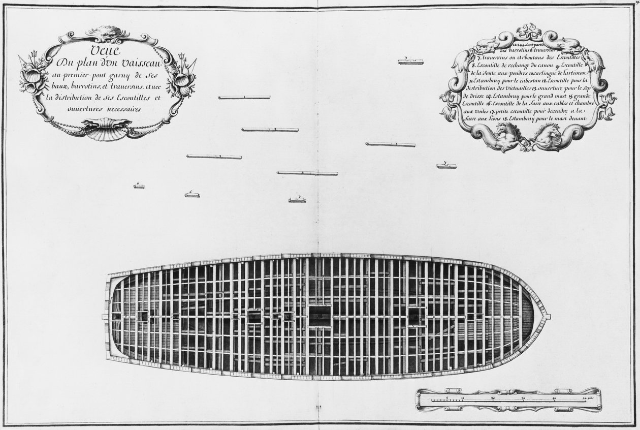 Plan du premier pont d