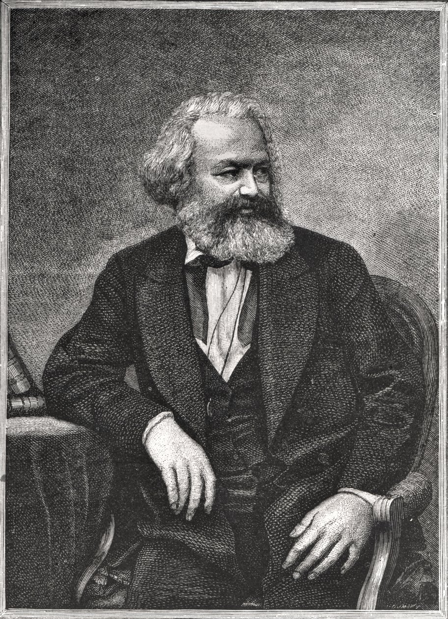 Portrait de Karl Marx (1818-83) 1857 - French School