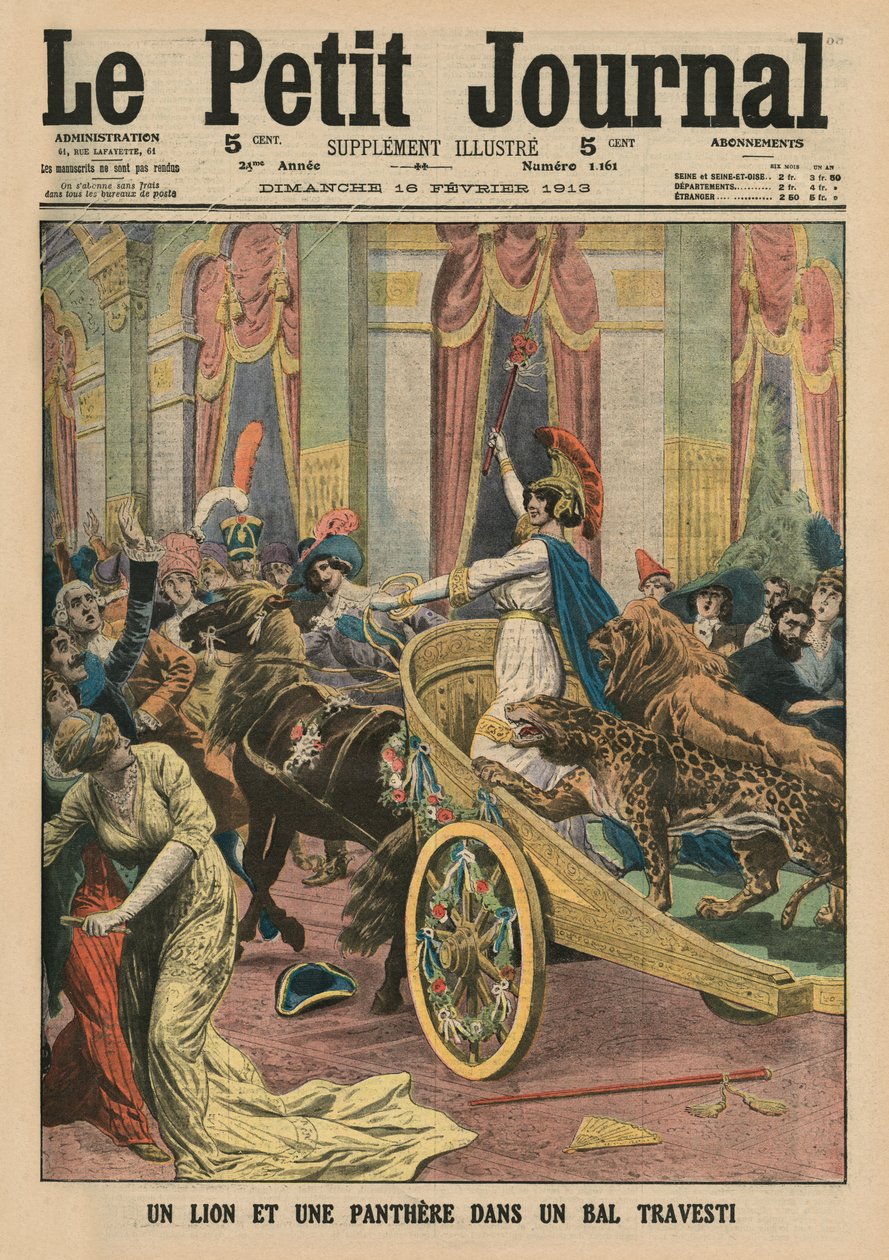 Princesse Radziwill à un bal costumé à Rome, illustration de couverture de 
