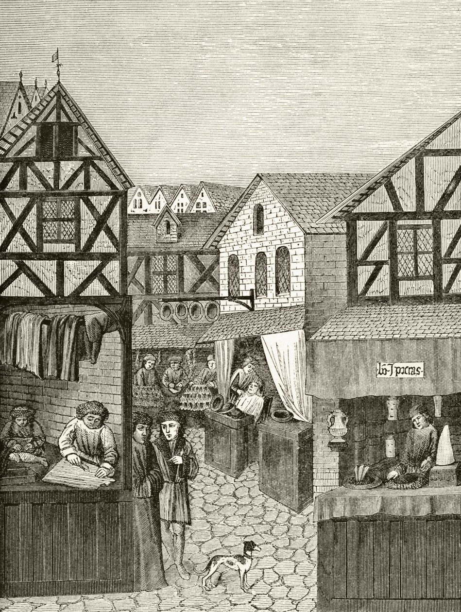 Boutiques dans une rue d
