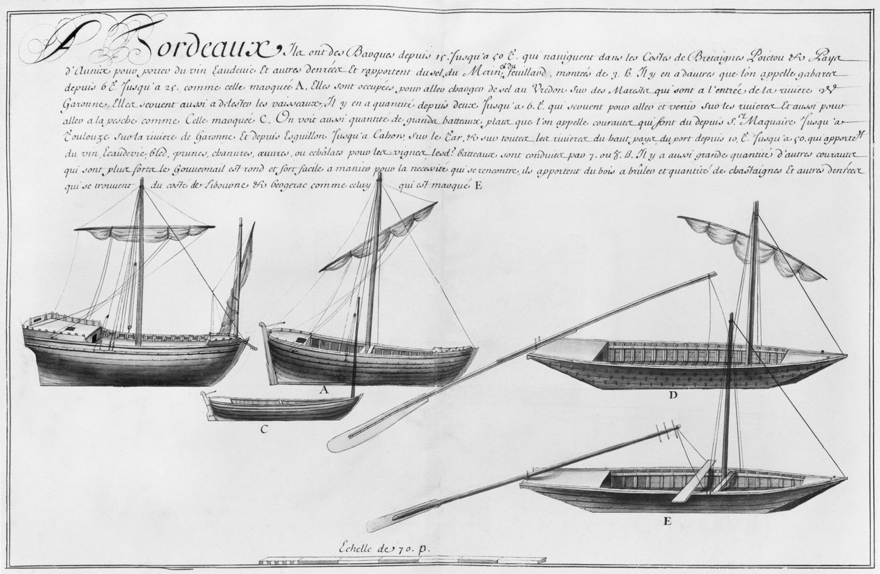 Petits bateaux, Bordeaux, illustration de 
