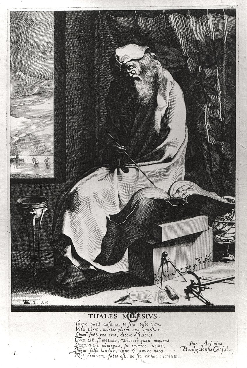 Thalès de Milet (c.625-c.547 av. J.-C.) - French School