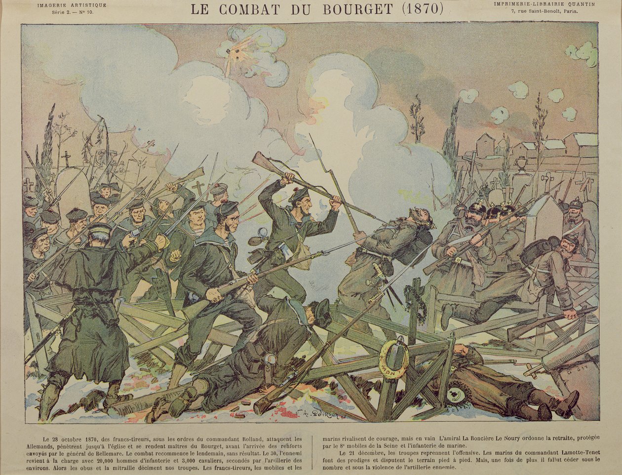 La bataille de Bourget (28 octobre 1870), 1887 - French School