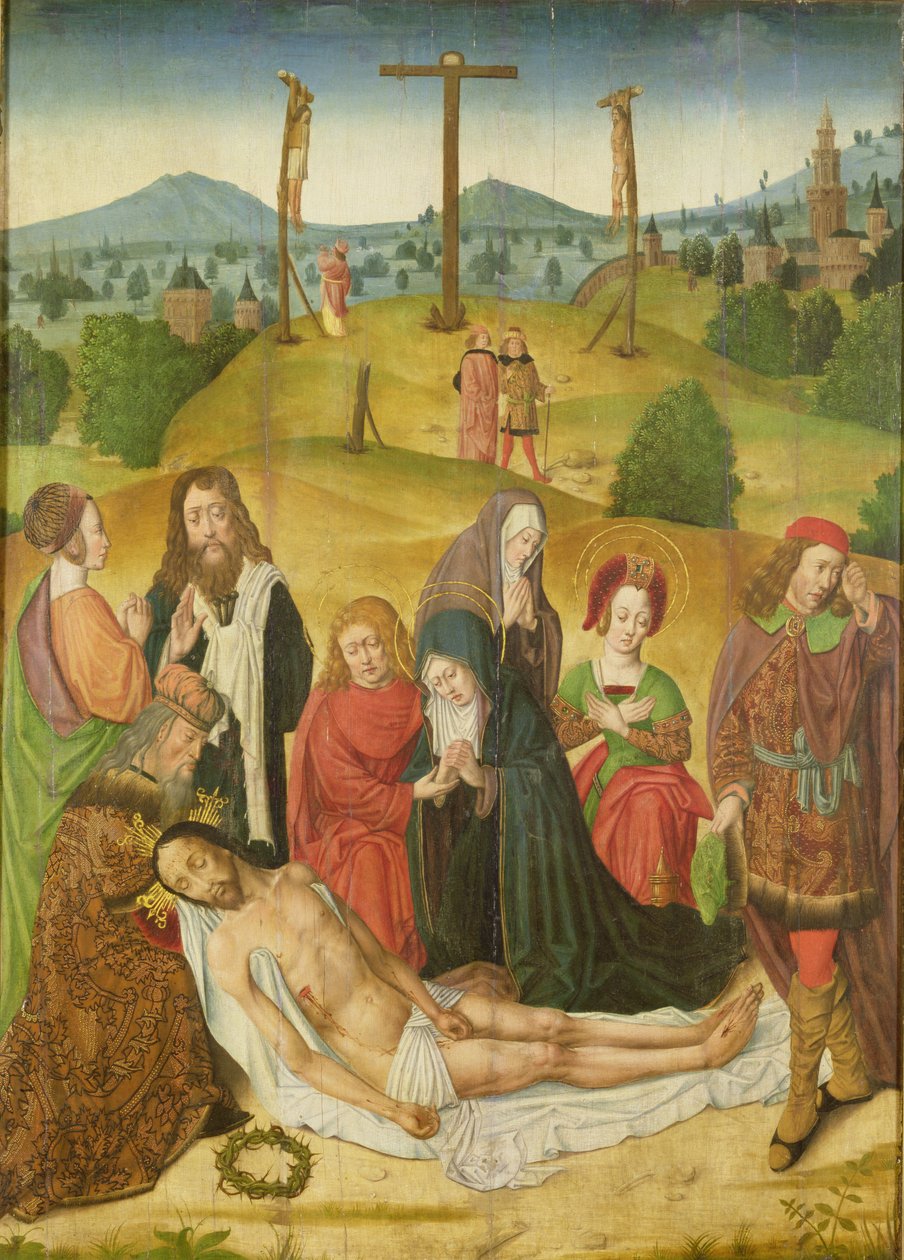 La Déposition, panneau central du triptyque, fin du XVe-début du XVIe siècle - French School