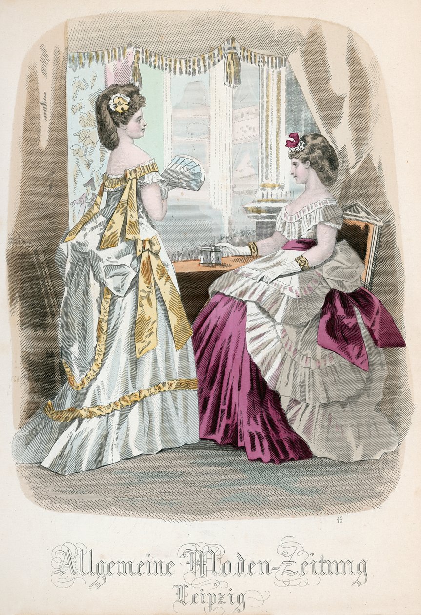 Deux Dames, planche de mode de 