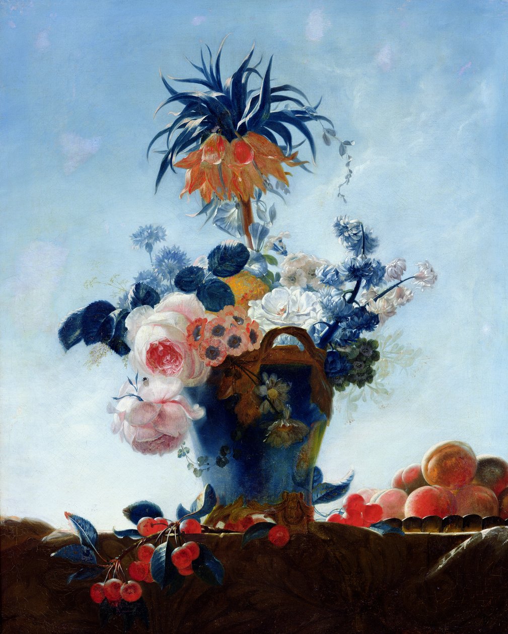 Vase avec des fleurs - French School