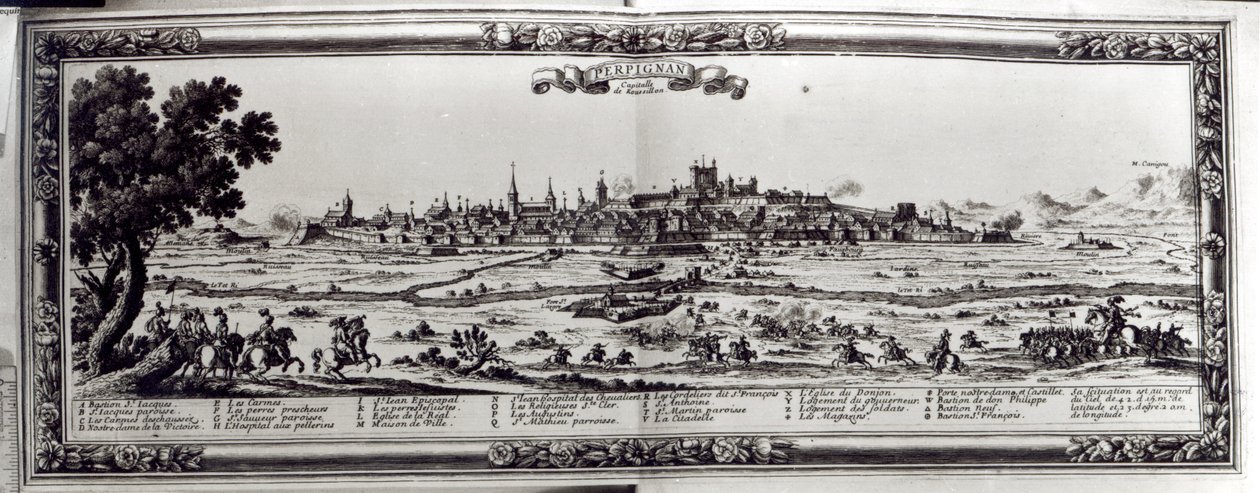 Vue de Perpignan, sud de la France, vers 1645 - French School