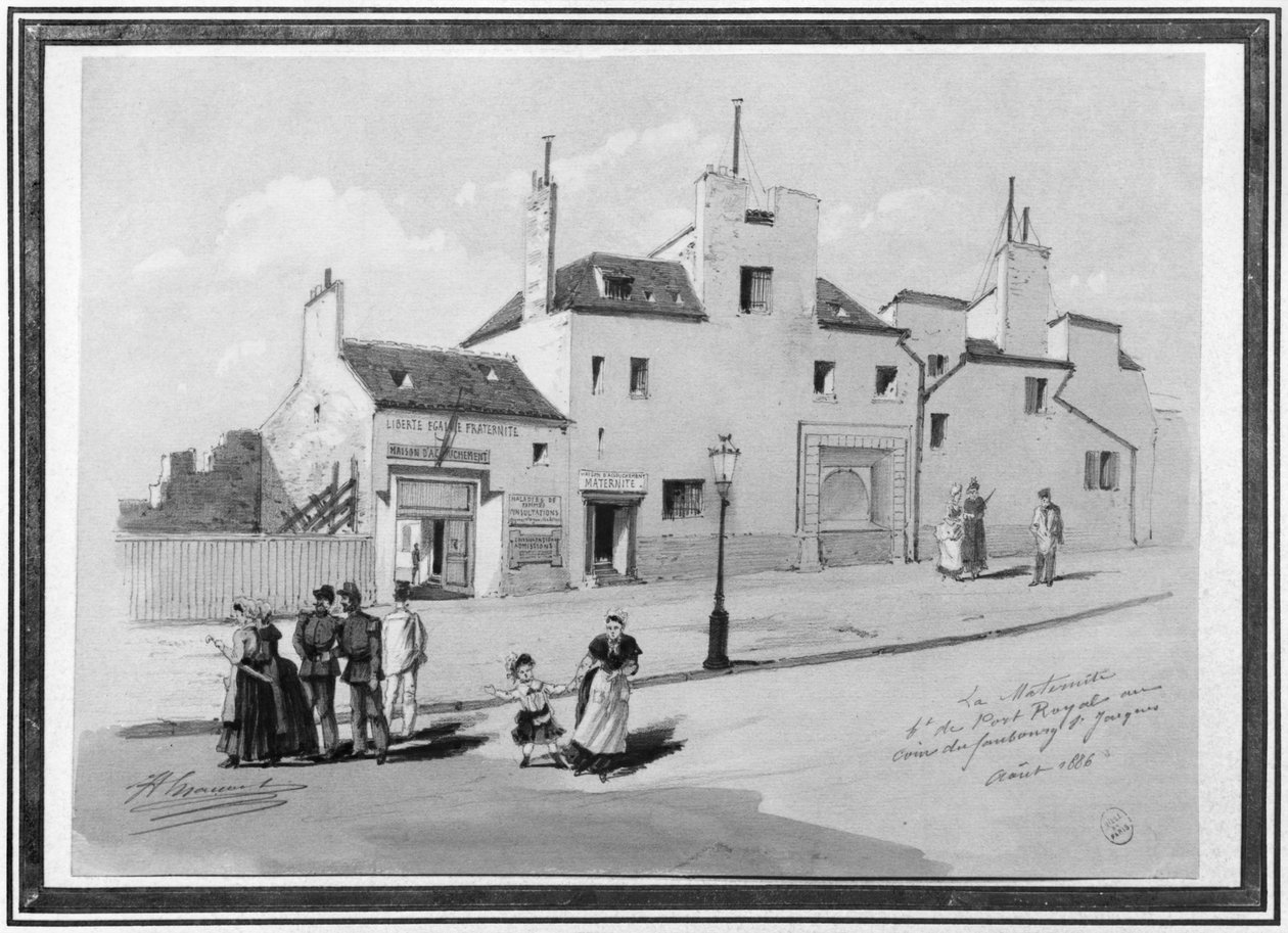 Vue de la Maternité Port-Royal, août 1886 - French School