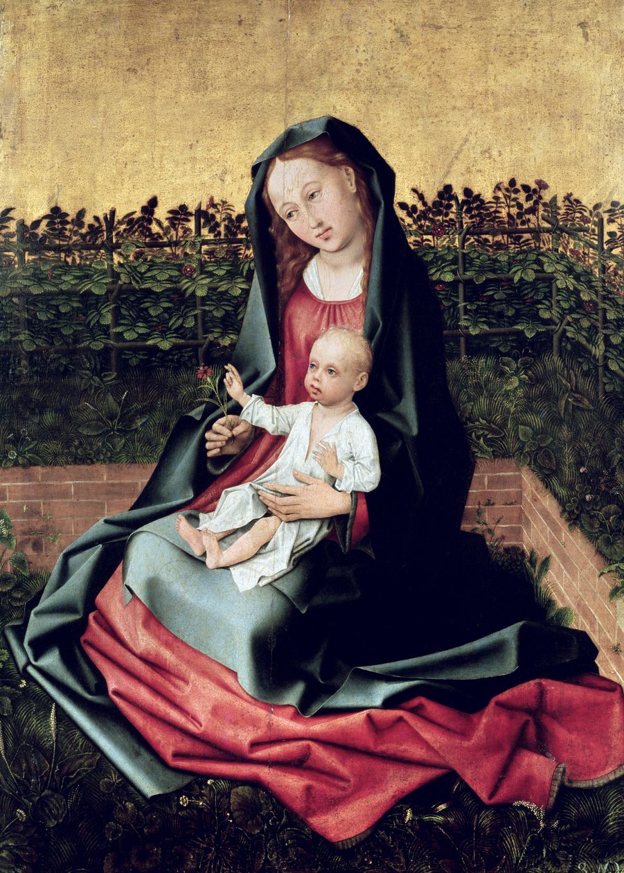 Vierge et Enfant dans le petit jardin ou, Vierge à la treille de roses, c.1470-72 - French School