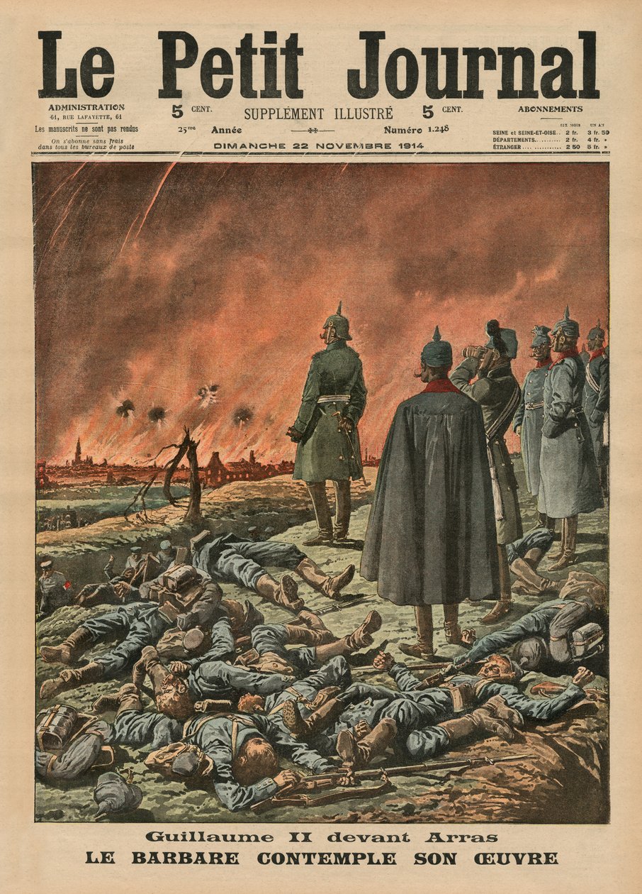 Guillaume II devant Arras, le barbare considérant son œuvre, illustration de couverture de 