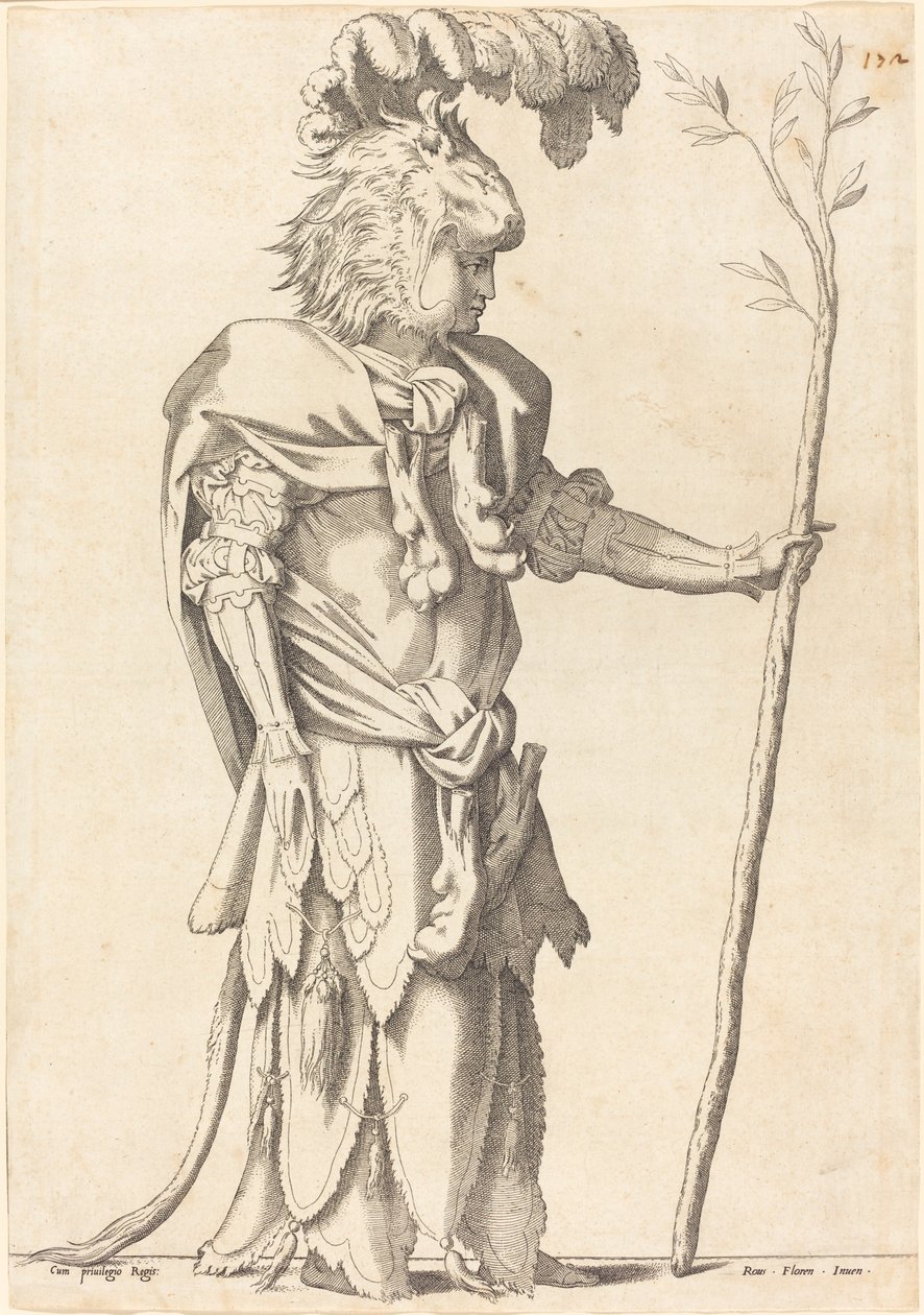 Figure costumée en Hercule - French 16th Century