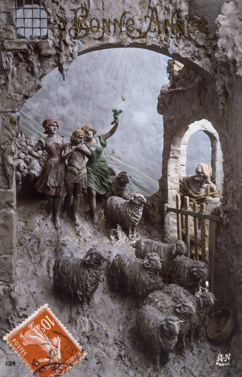Carte postale française datée d