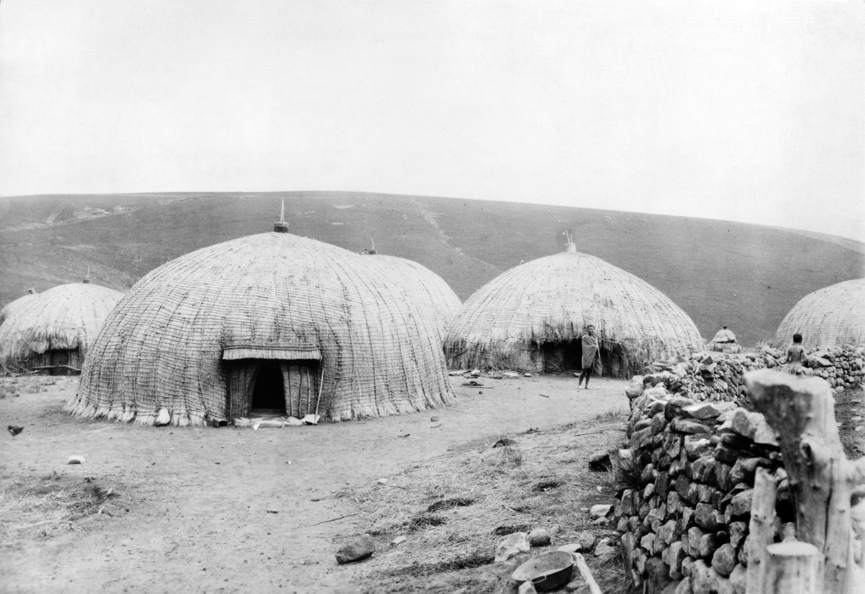 Huttes Kaffir, Afrique du Sud, c.1914 - French Photographer