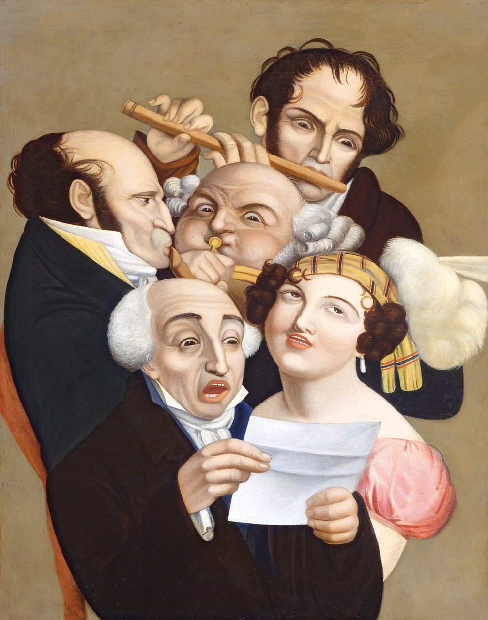 Un Groupe Musical, vers 1830 - French School