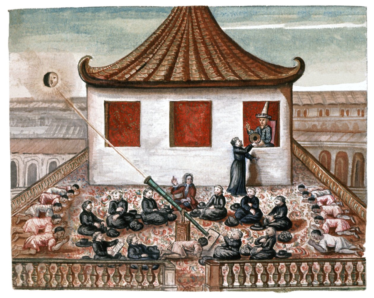 Éclipse solaire en Siam, c.1700 - French School