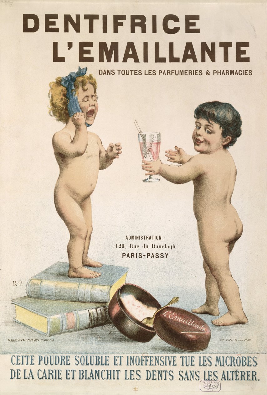 Publicité pour LEmaillante Dentifrice, 1892 - French School