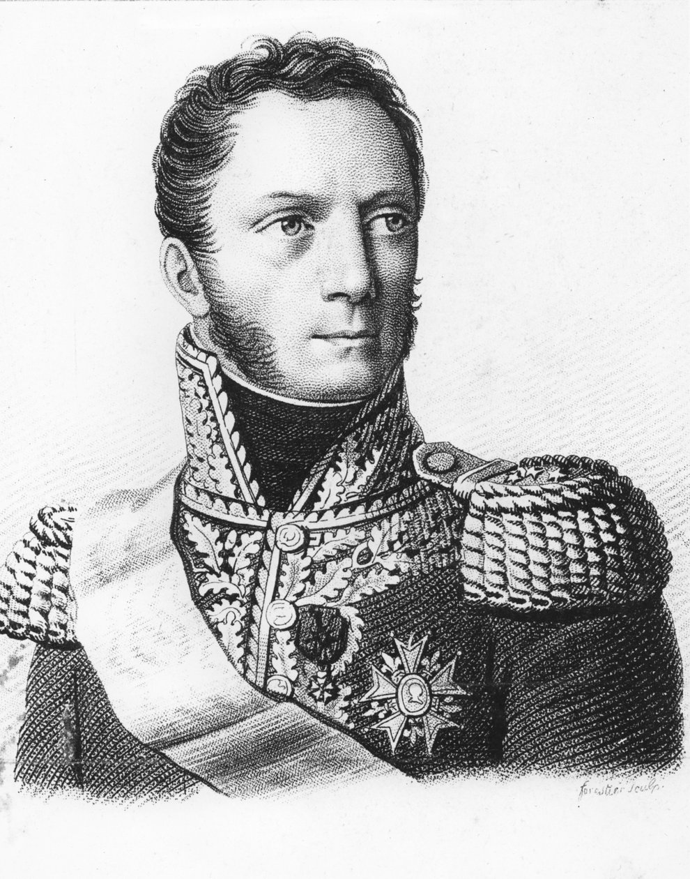 Armand Louis de Caulaincourt (gravure) - French School