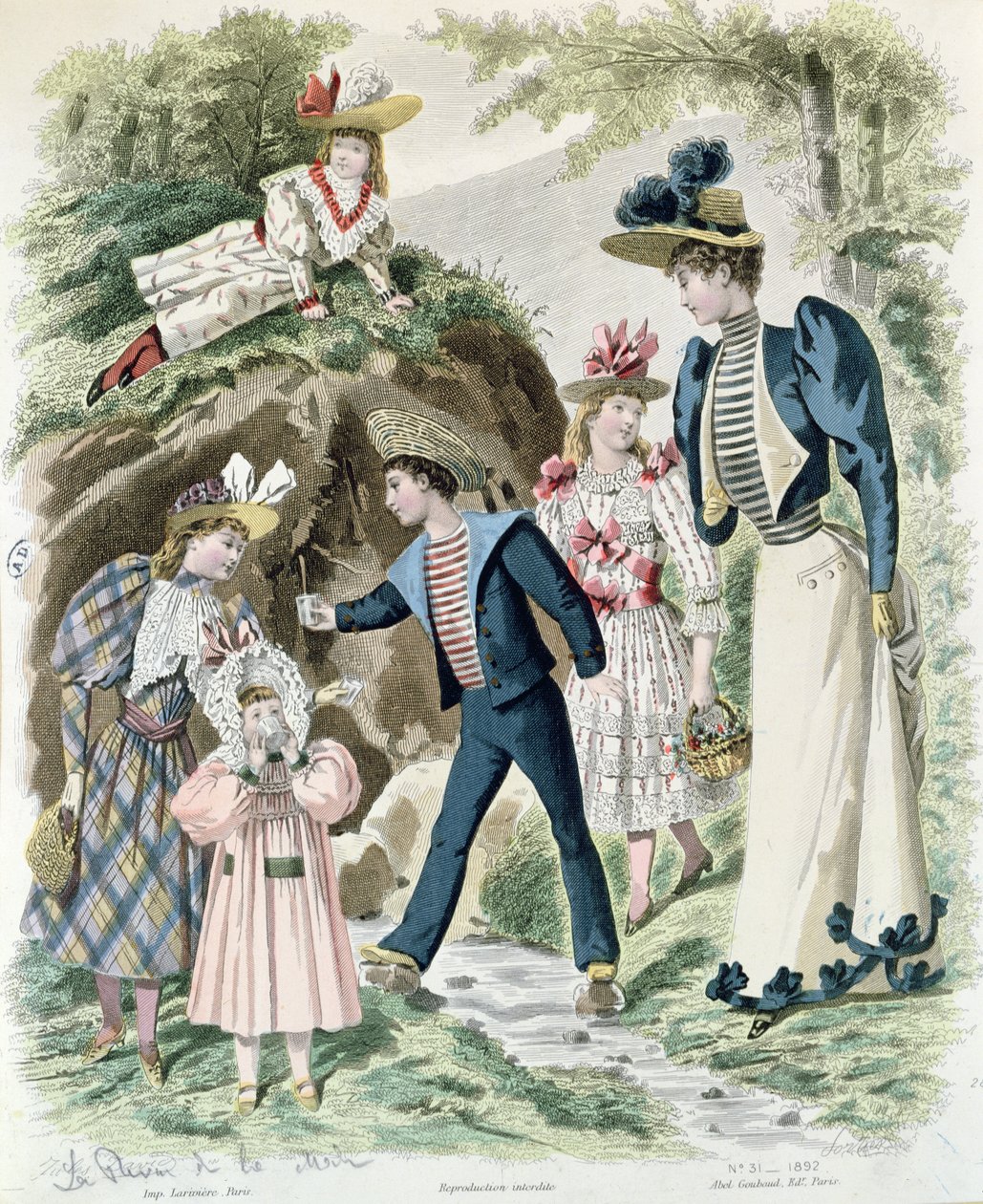 À une source naturelle, 1892 - French School