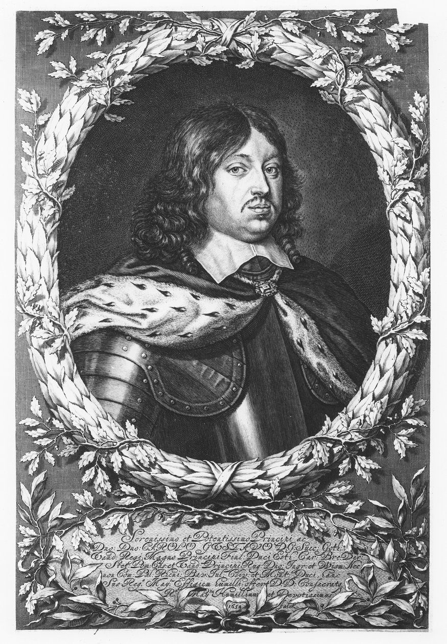 Charles X Gustave de Suède (gravure) - French School