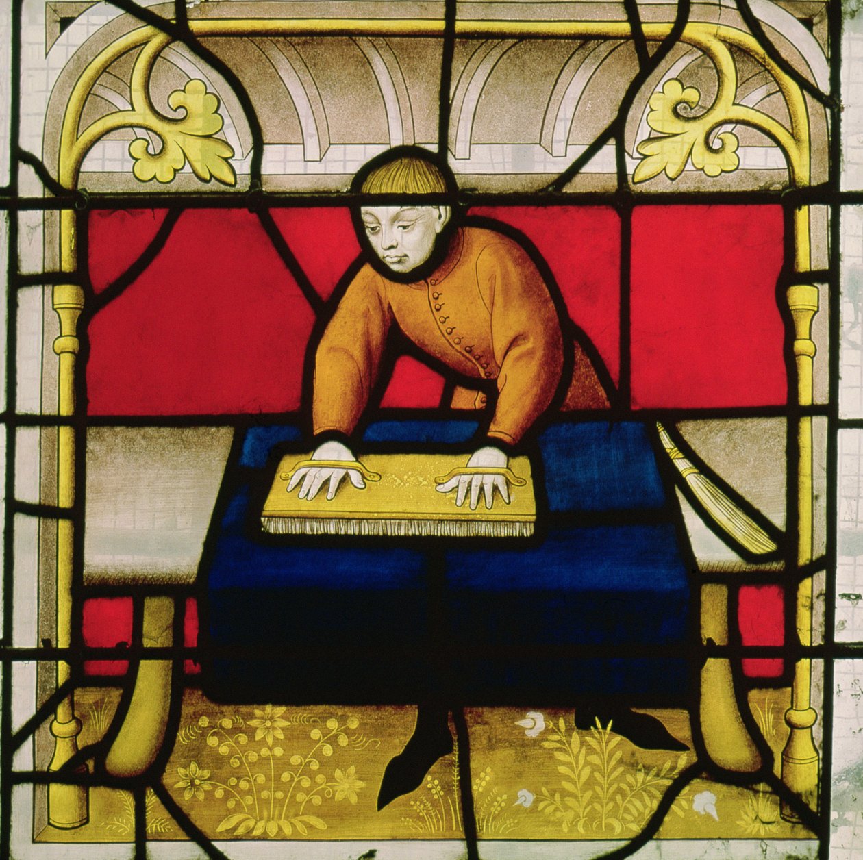 Fenêtre du marchand de tissus - French School