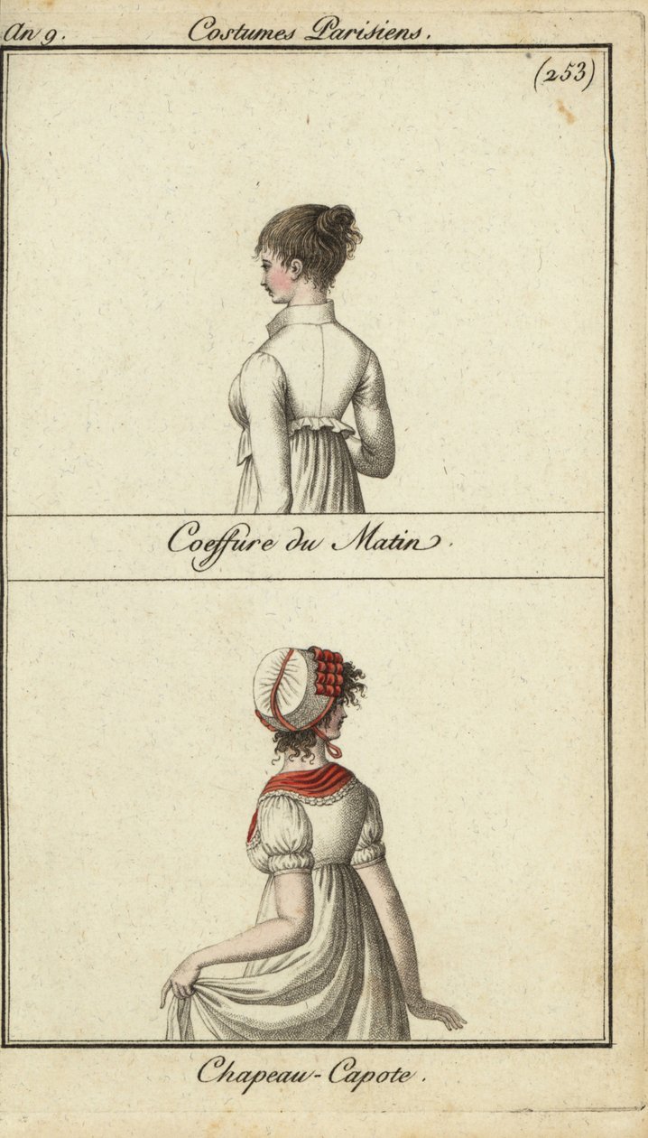 Coiffure et chapeau à la mode, Paris - French School