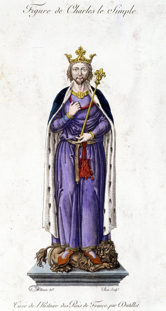 Figure de Charles III le Simple - French School
