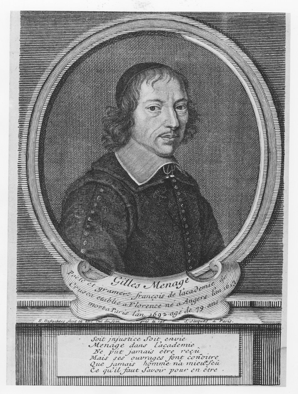 Gilles Ménage (gravure) - French School