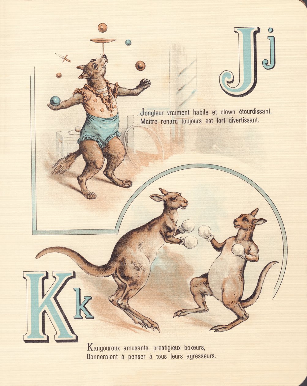J K : Renard joyeux, jongleur, kangourou, kickboxing - French School