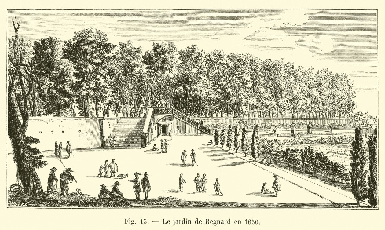 Le jardin de Regnard en 1650 - French School