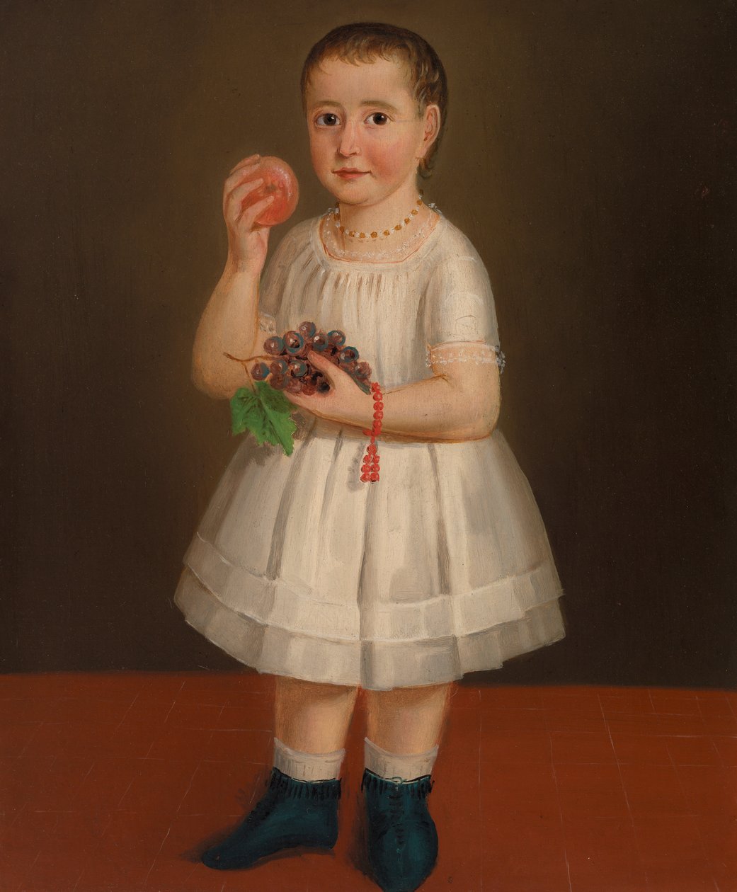 Petite fille avec des fruits, c.1840 - French School