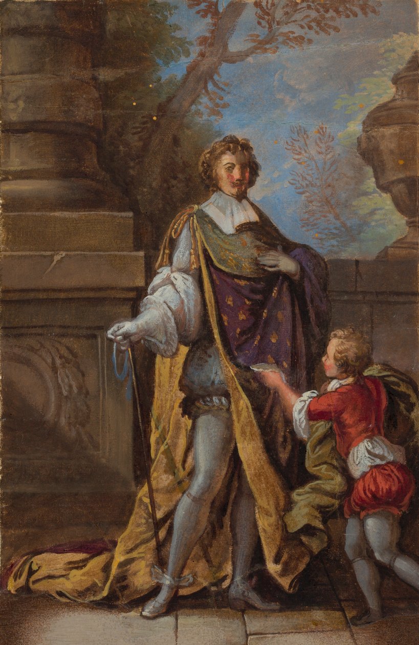 Louis XIII et un page - French School