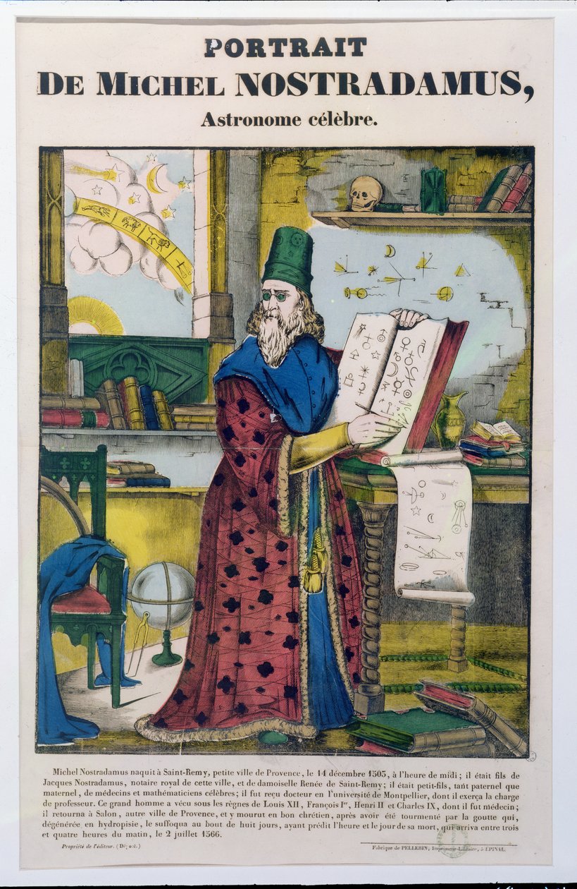 Michel Nostradame (Nostradamus) (1502-66) c.1840 - French School