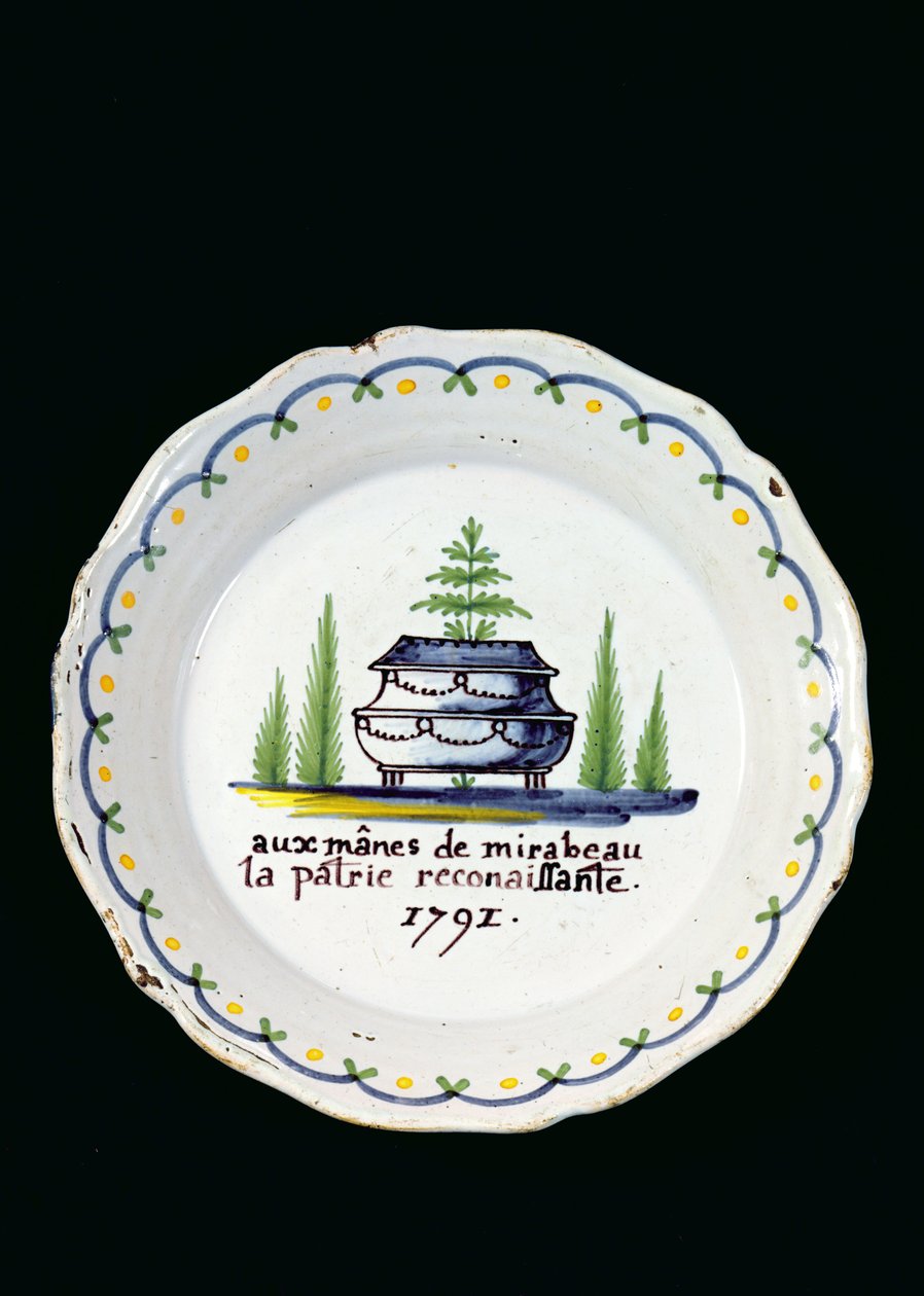 Assiette, 1791 - French School