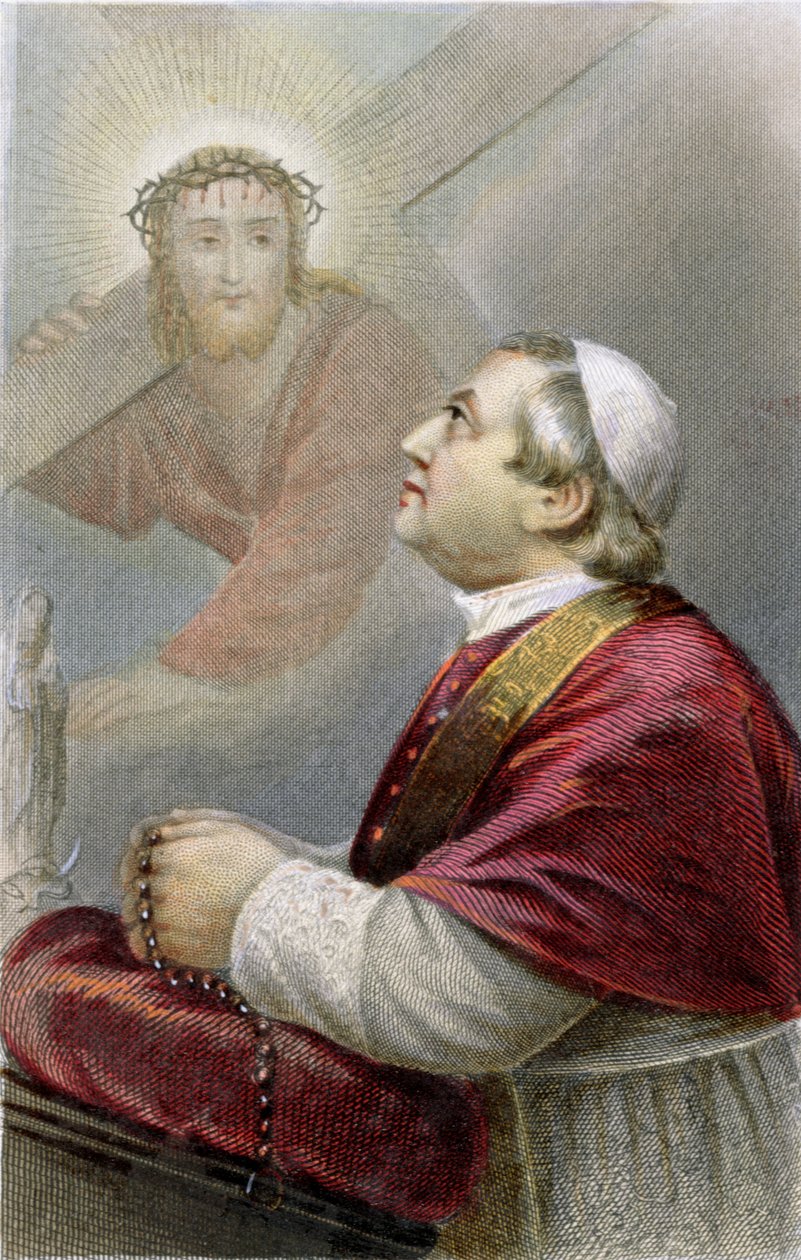 Pape Pie IX (1792-1878) vers 1870 - French School