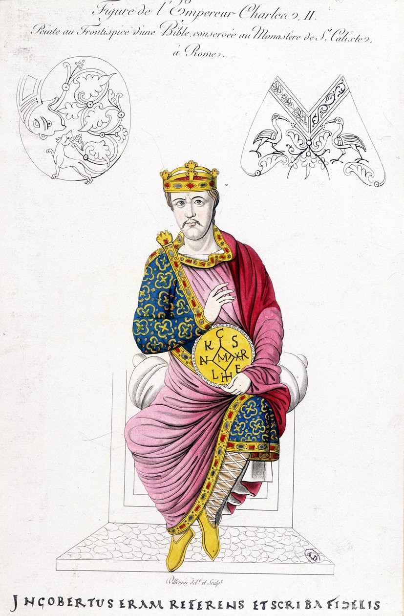 Portrait de Charles II le Chauve - French School