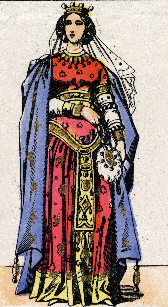 Portrait de la reine Nantilde (ca. 610-642). - French School