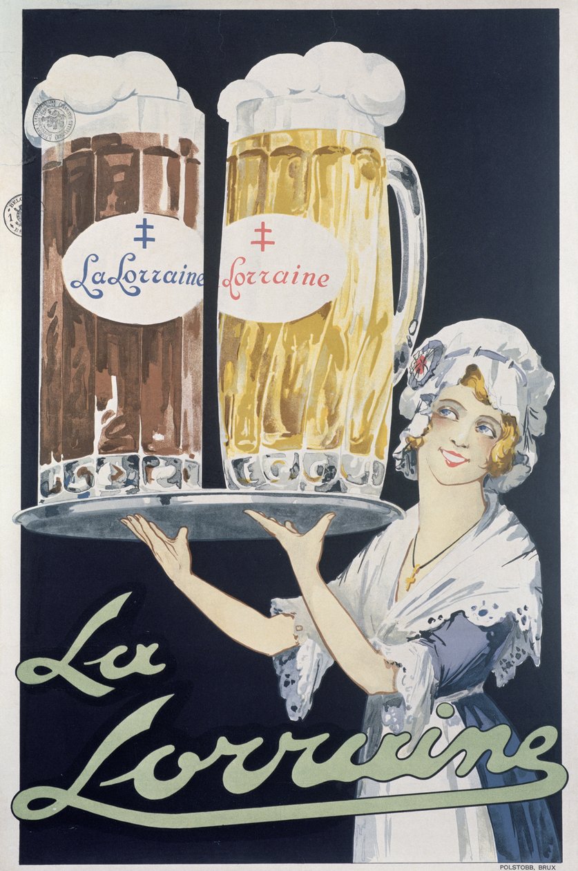 Affiche publicitaire pour la bière La Lorraine - French School