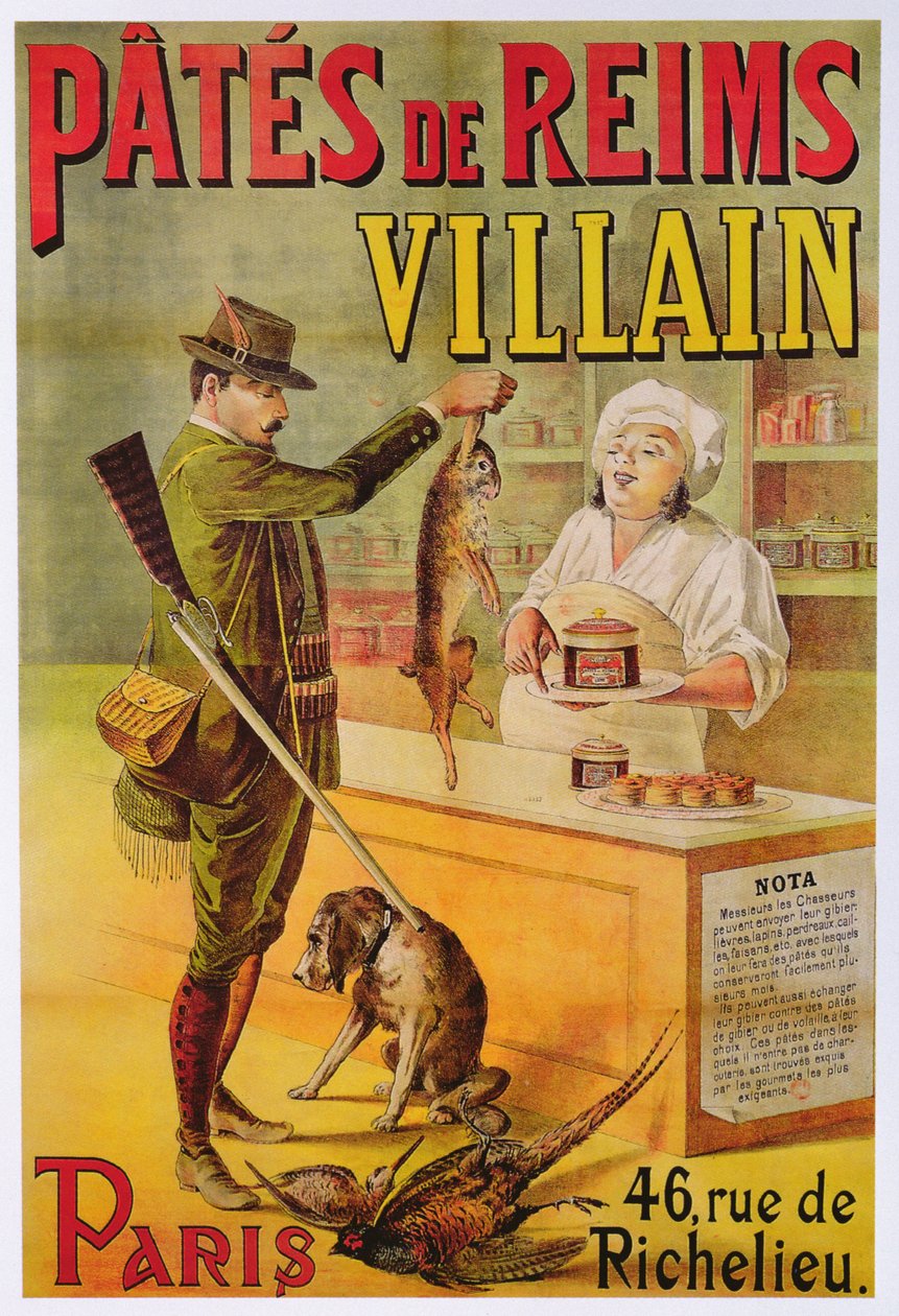 Affiche publicitaire pour les Pâtes de Reims - French School